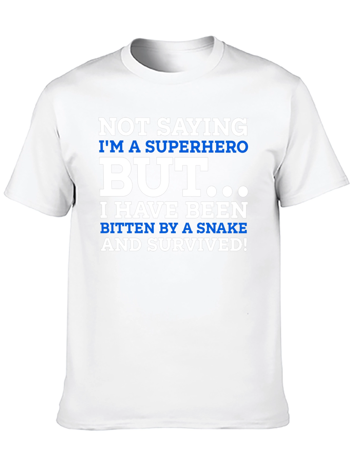 Black Superhero Snake Bite Survivor Novelty T-Shirt view 10