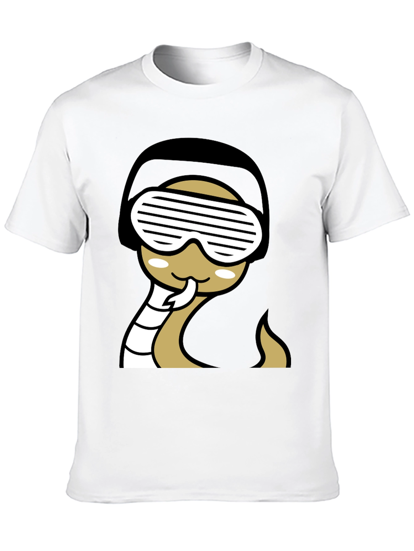 Black Cool Snake T-Shirt - Black Graphic Tee view 10