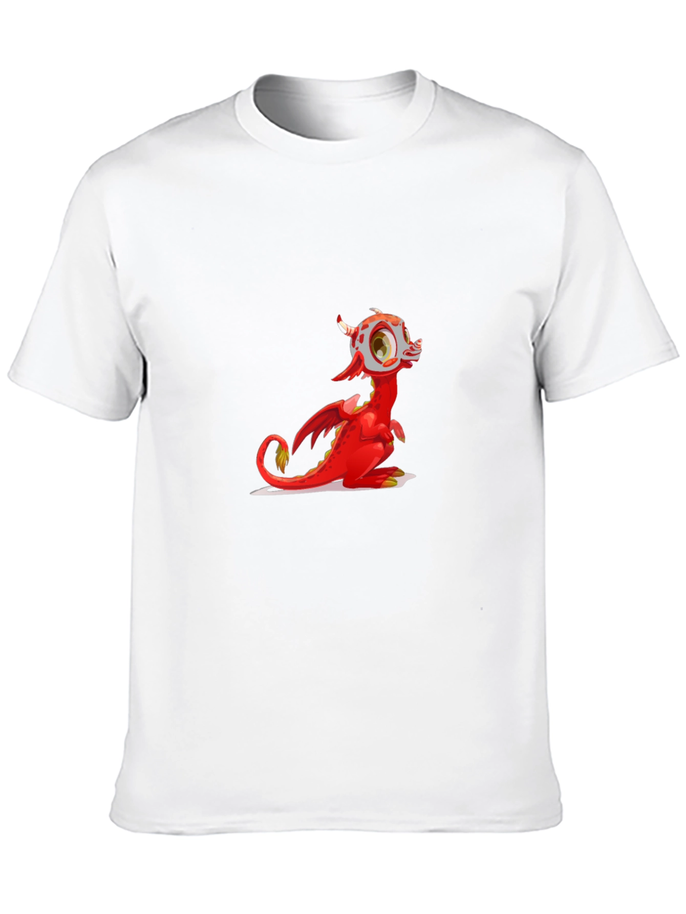 Black Red Dragon Graphic Tee - Fun Cartoon Style view 10