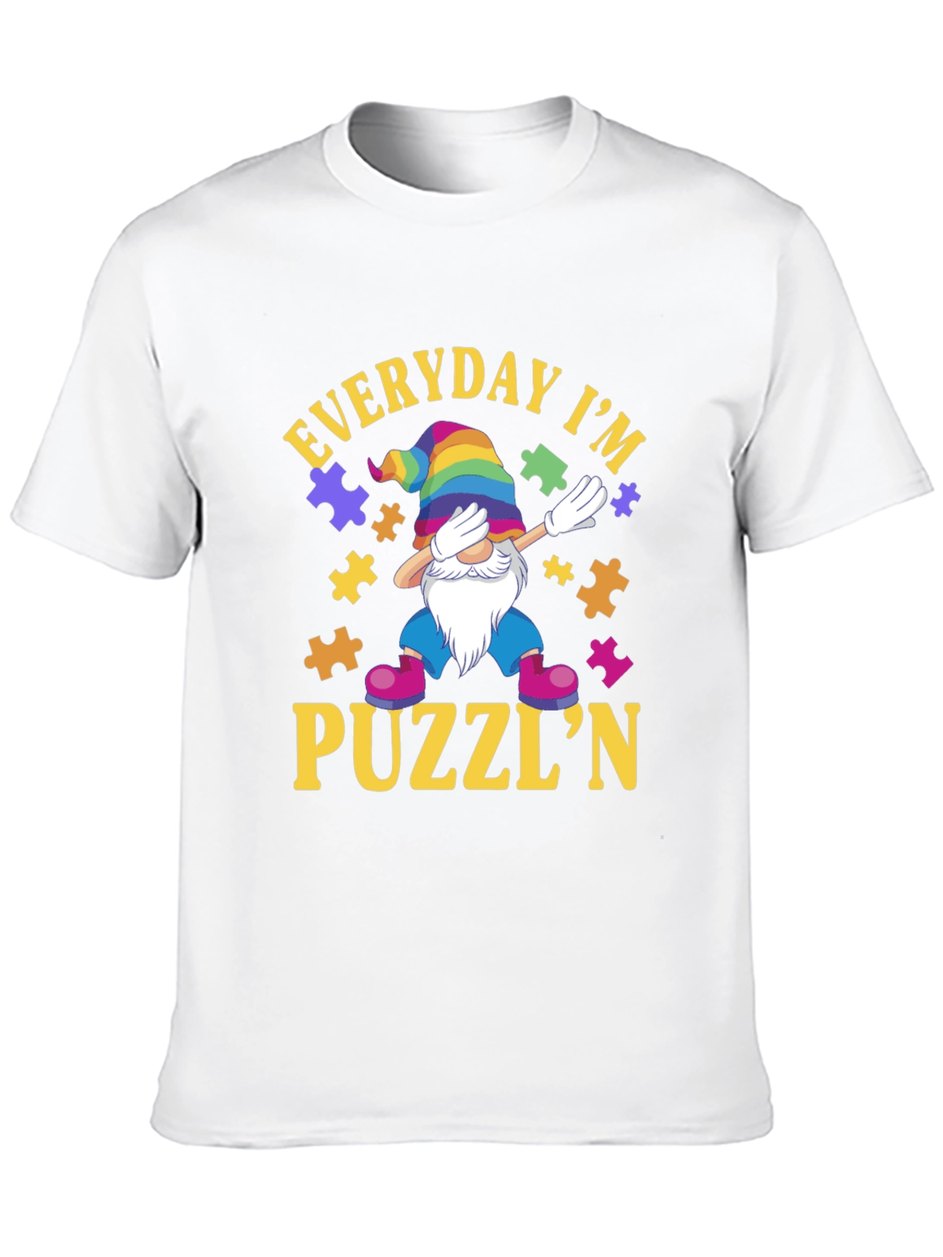 Everyday I'm Puzzl'n Gnome T-Shirt - 10
