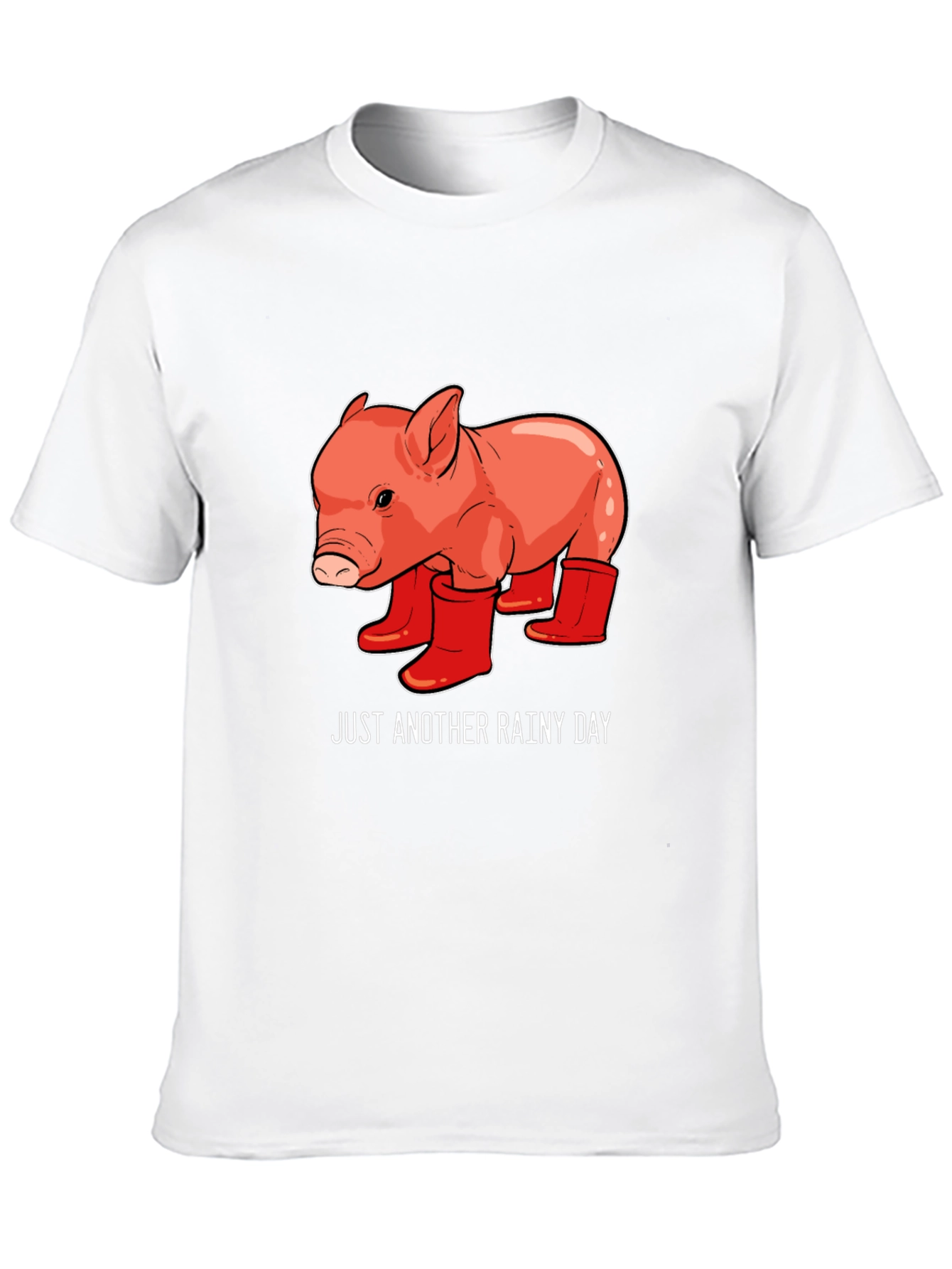 Black Rainy Day Piglet Tee view 10