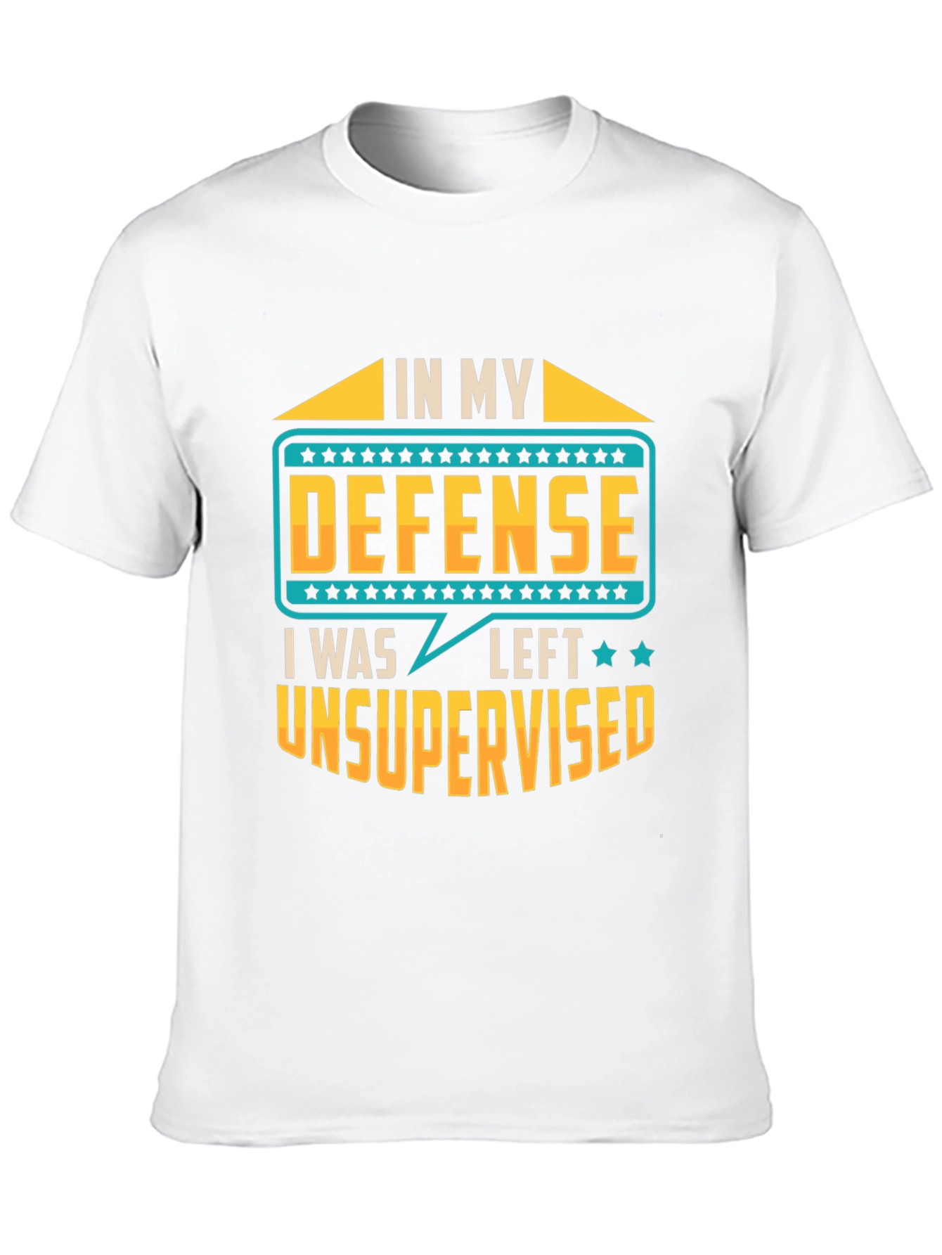 Black In My Defense I Was Left Unsupervised T-Shirt view 10