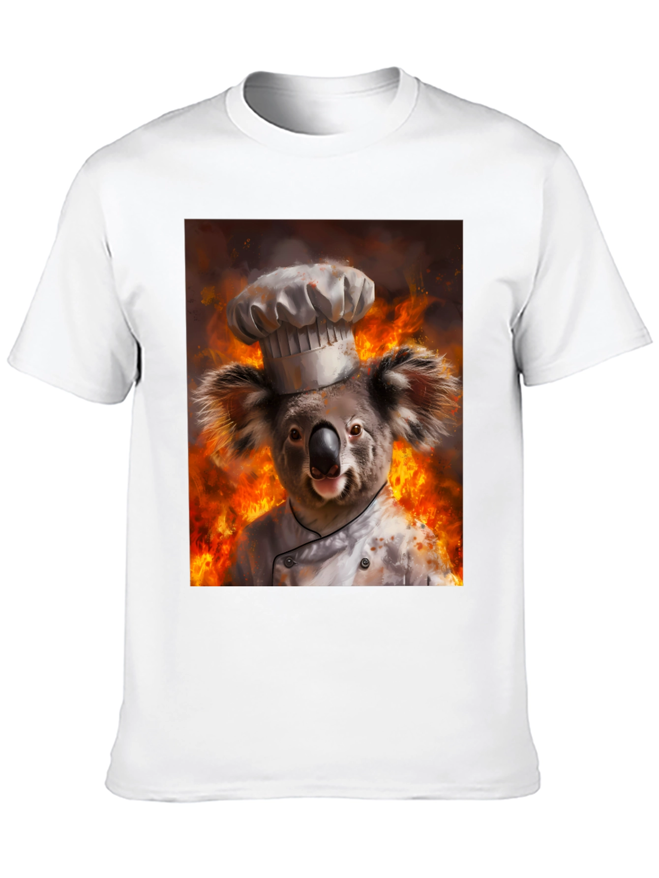 Black Chef Koala T-Shirt - Fiery Kitchen Design view 10
