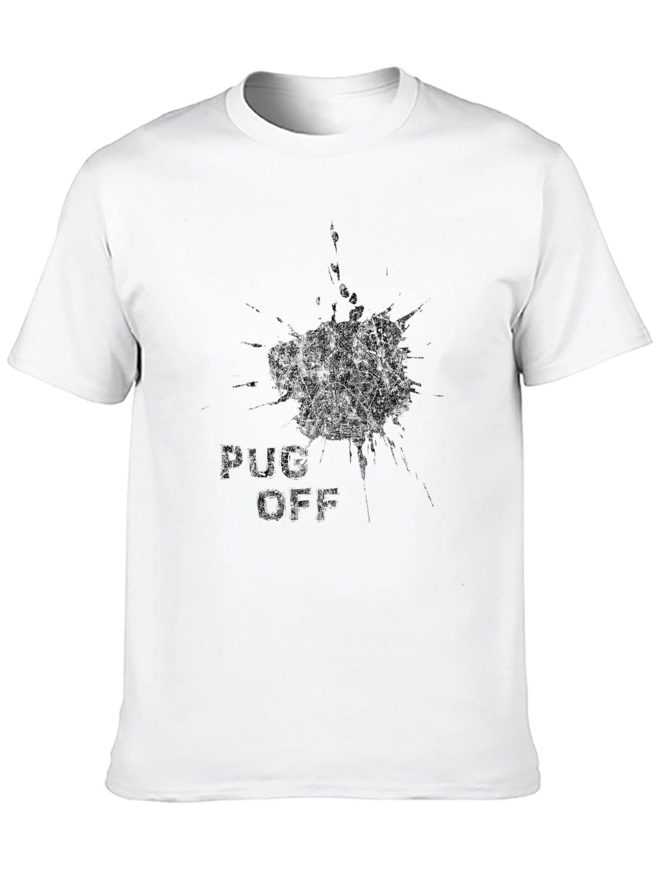 Black Pug Off Graphic Tee - Black T-Shirt view 10