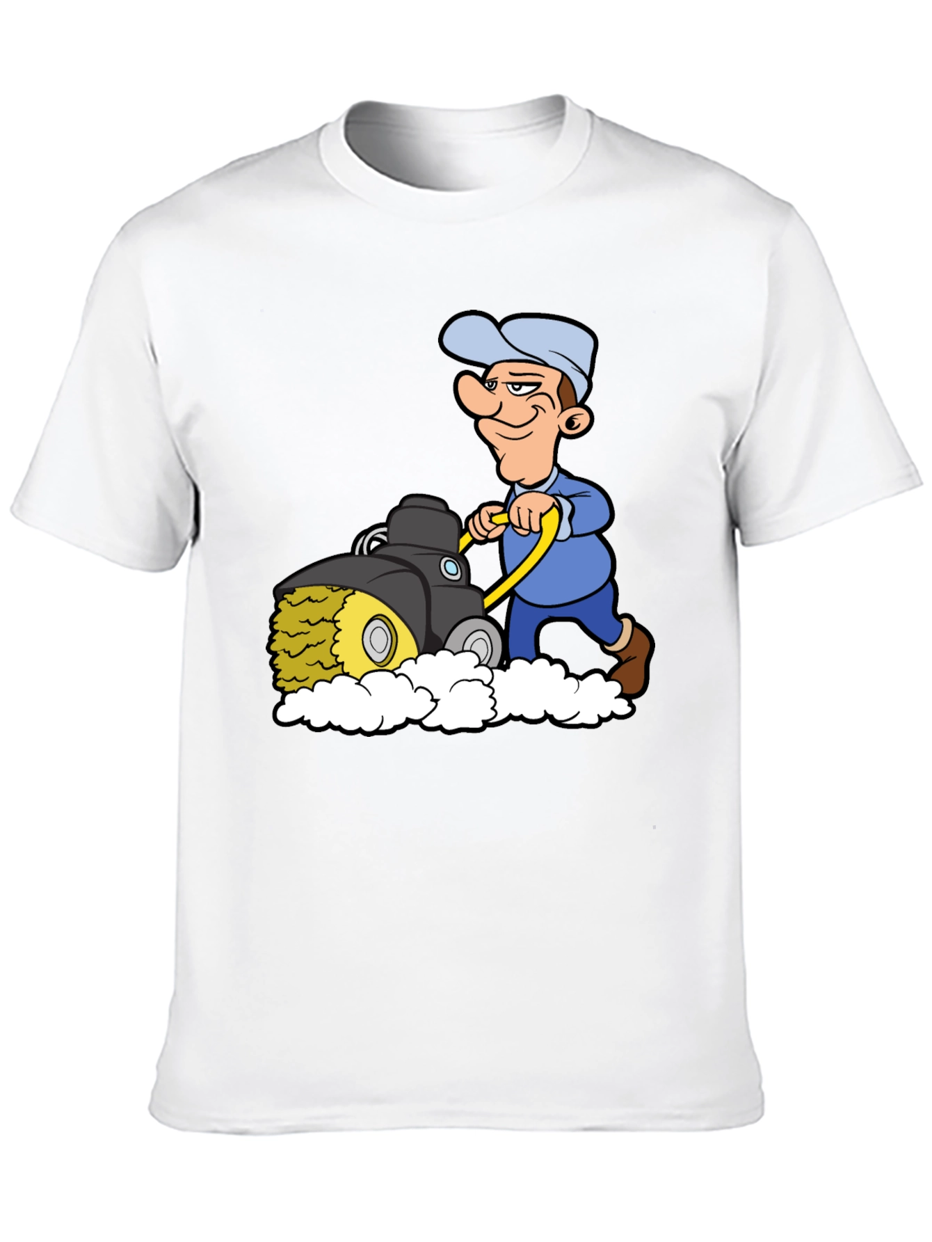 Black Cartoon Mower T-Shirt view 10