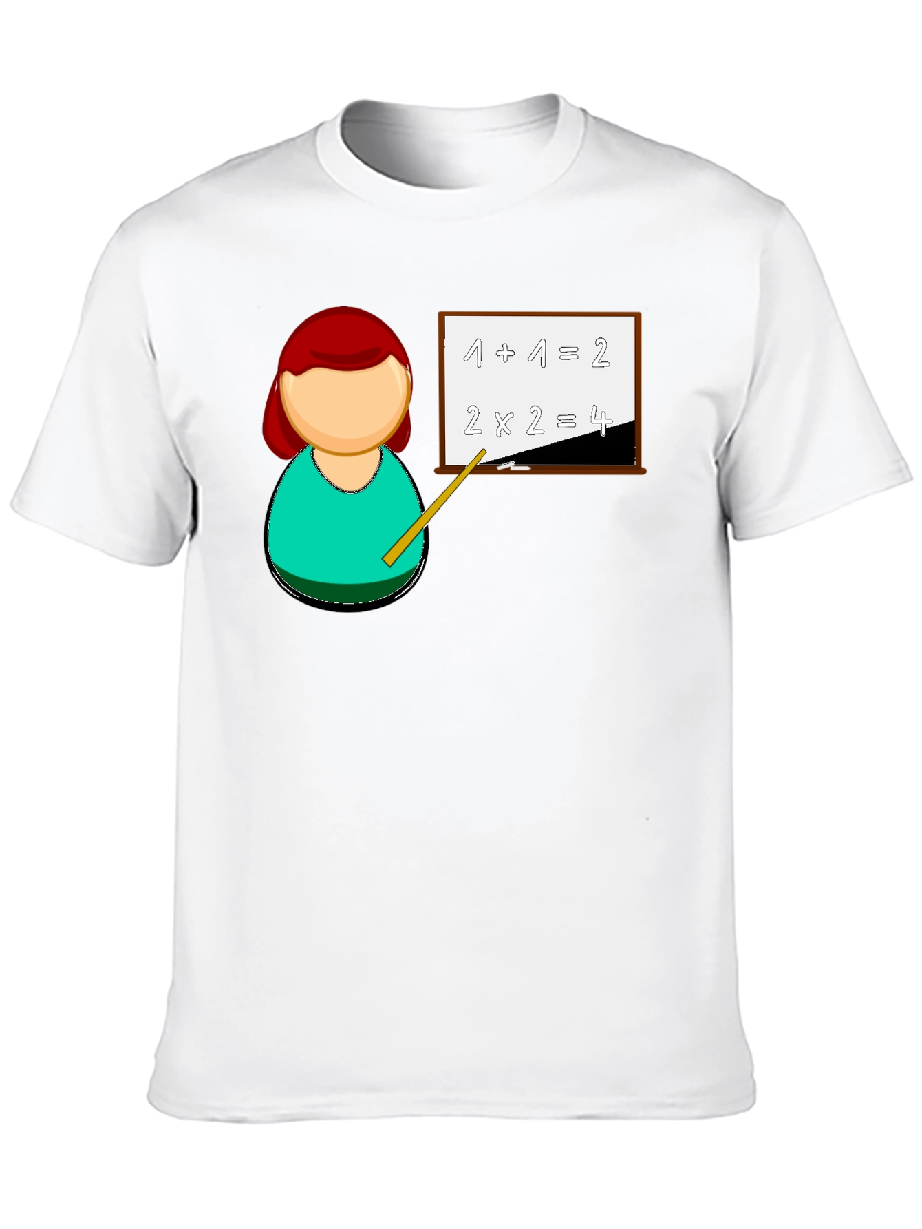 Black Math Teacher T-Shirt - Unique Cartoon Design view 10