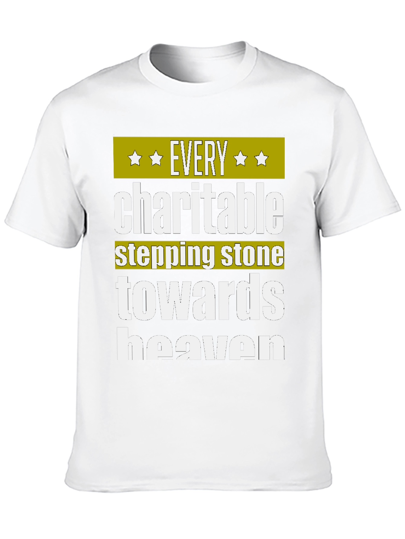 Black Charitable Stepping Stone T-Shirt - Towards Heaven view 10