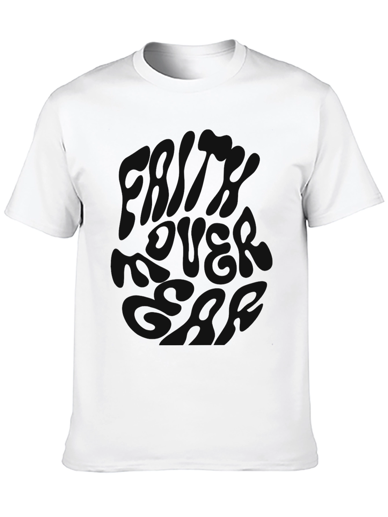 Black Men's Black Graphic Print Crew Neck T-Shirt view 10