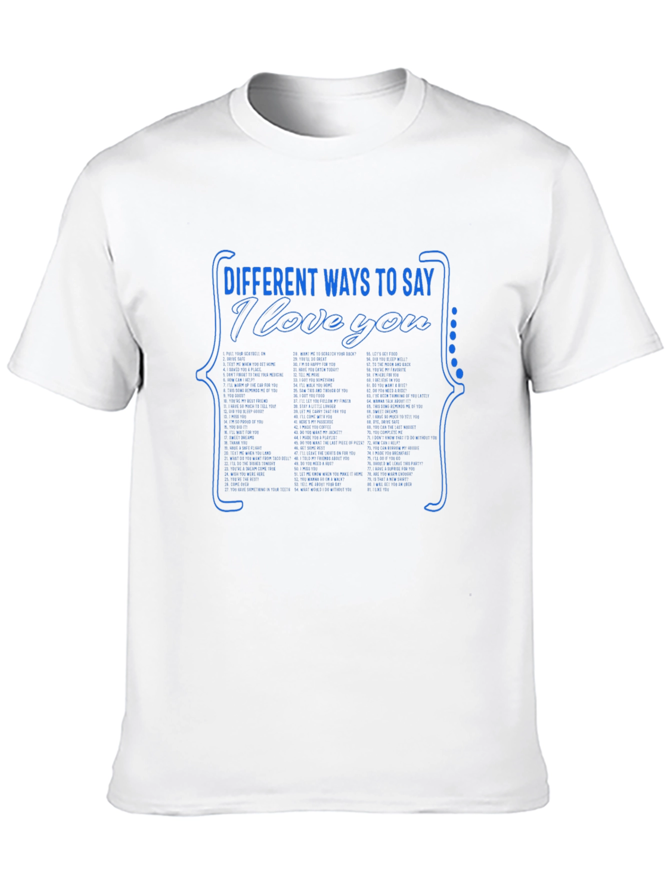 Black Different Ways to Say I Love You T-Shirt view 10