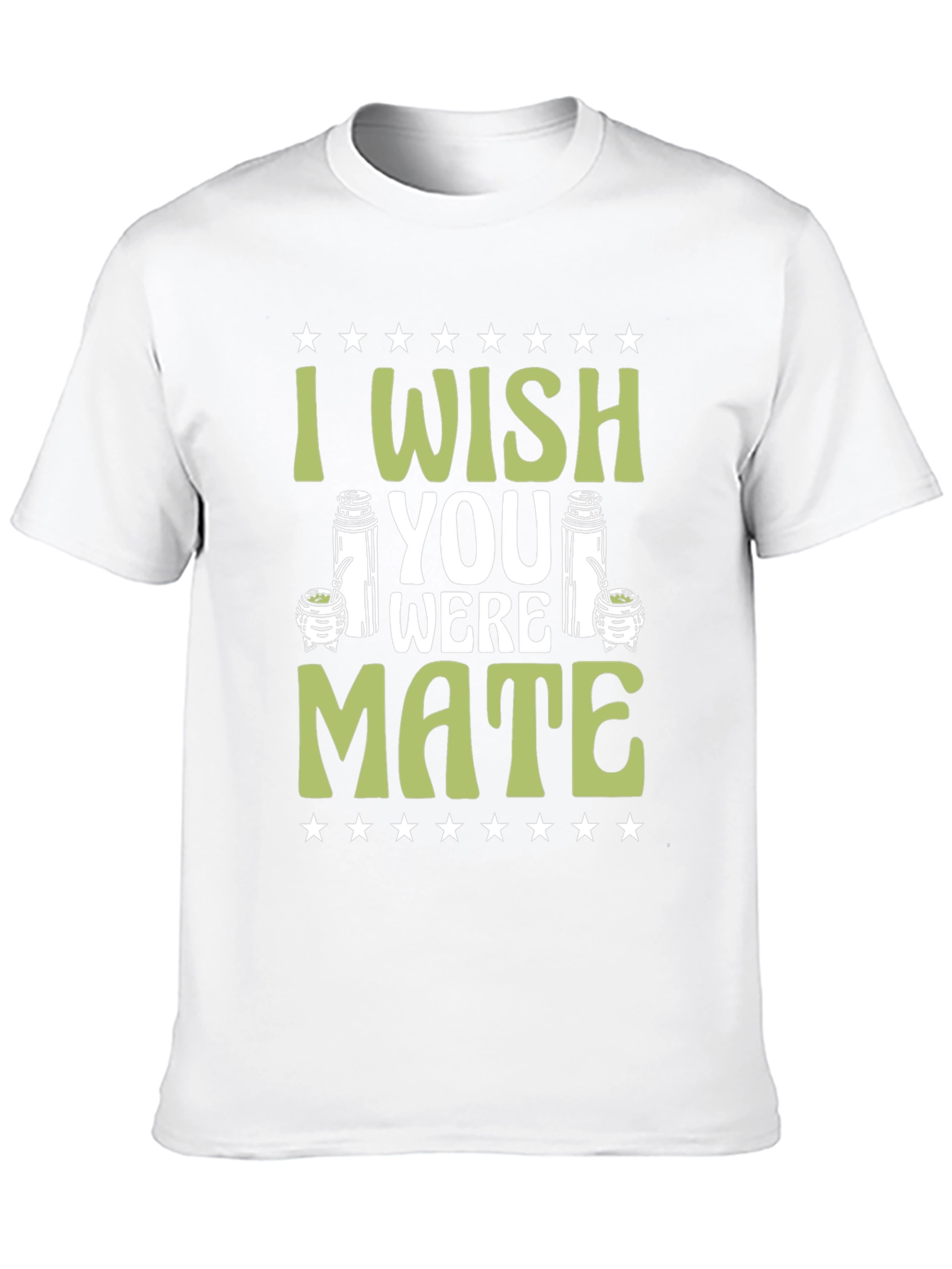 Black I Wish You Were Mate T-Shirt view 10