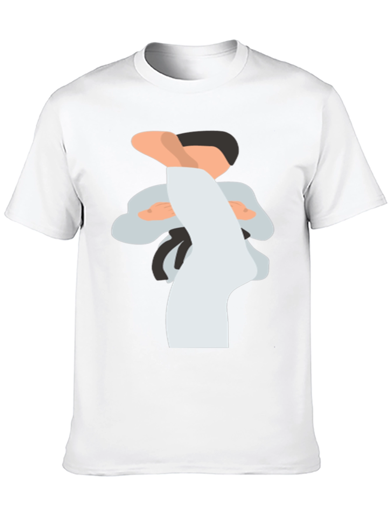 Black Minimalist Doctor Graphic Tee - Black Cotton Blend view 10