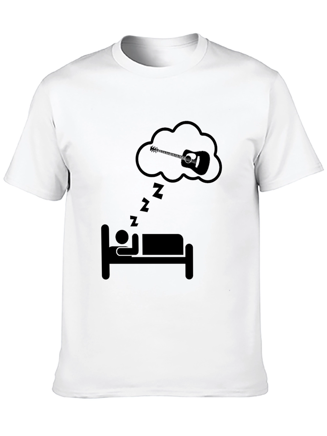 Black Dreaming Guitar T-Shirt - Black Cotton view 10