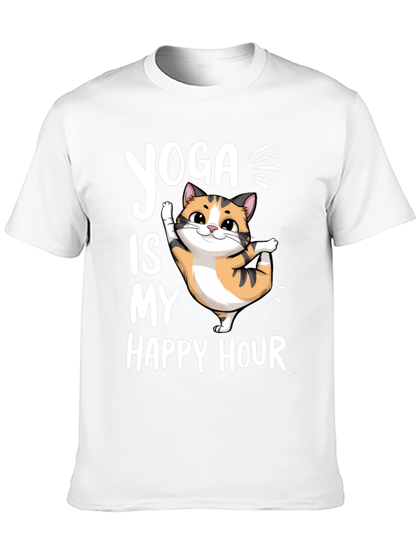 Black Yoga Cat T-Shirt - Happy Hour Tee view 10