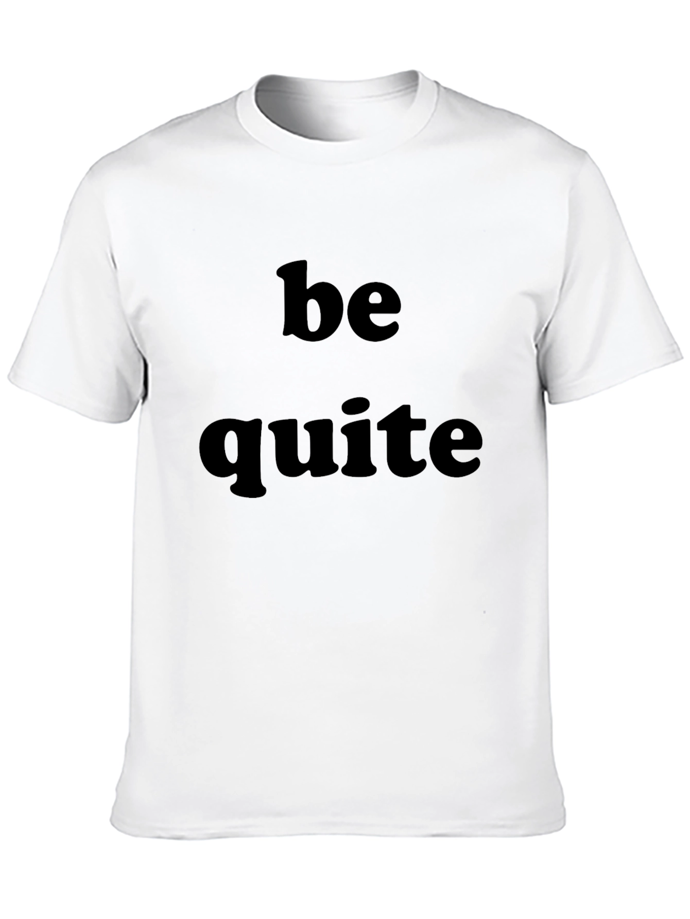 Black Be Quite Graphic Tee - Soft Cotton Blend Casual Wear view 10