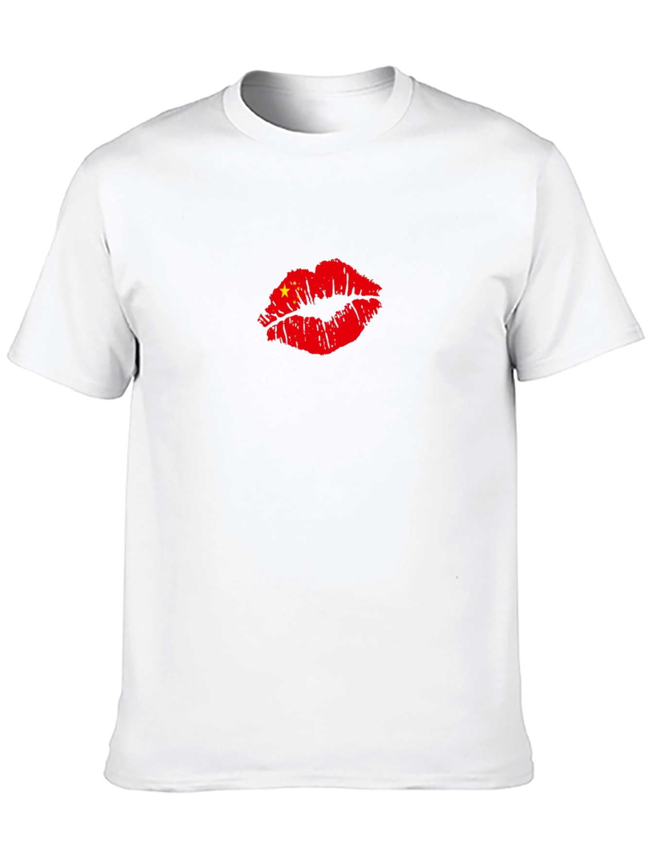 Black Graphic Tee: Kiss of China Flag view 10