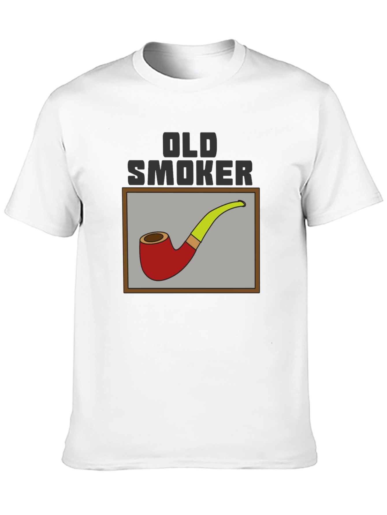 Black Old Smoker Pipe T-Shirt - Classic Design view 10