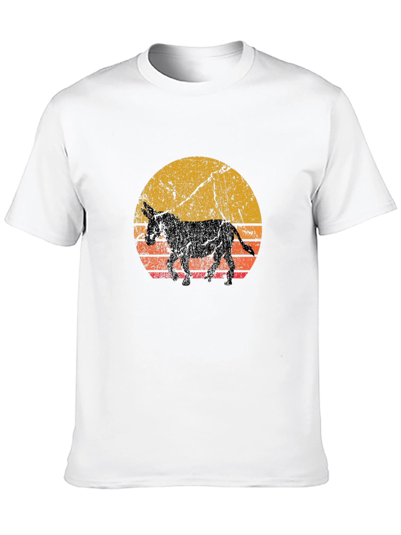 Black Retro Donkey Sunset Graphic Tee view 10