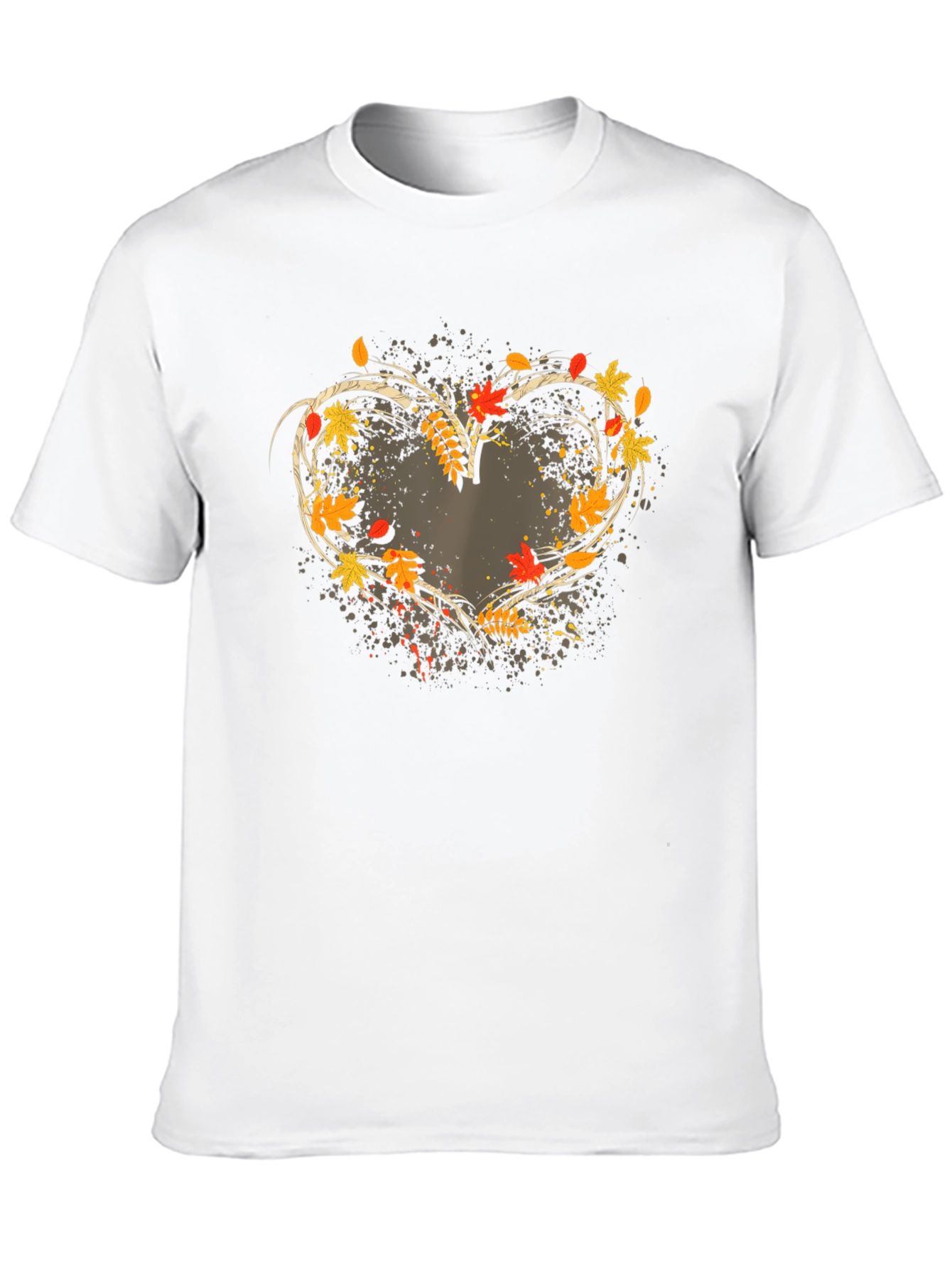 Black Autumn Heart T-Shirt - Stylish Fall Apparel view 10