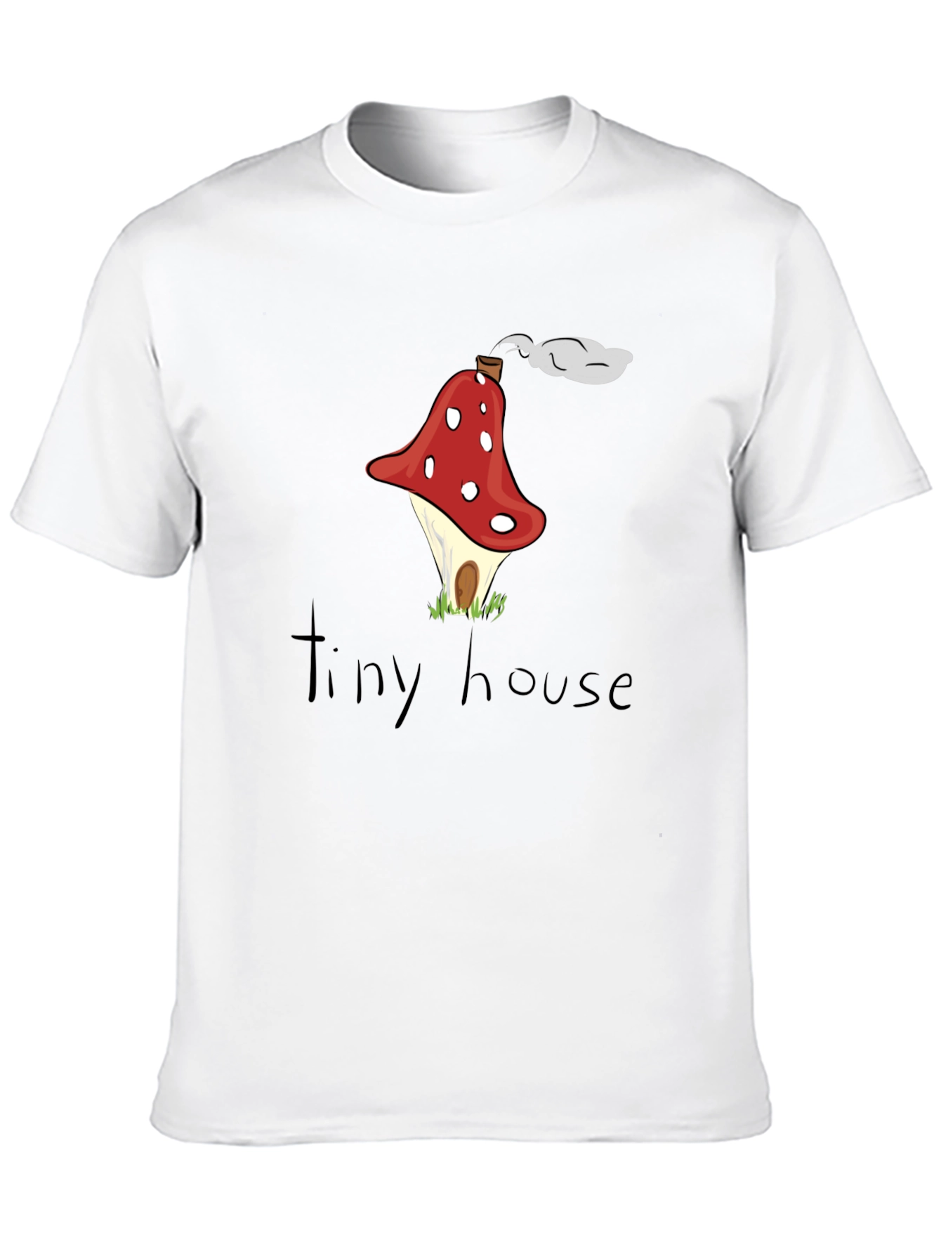 Black Mushroom House Graphic Tee - Quirky & Unique Design view 10