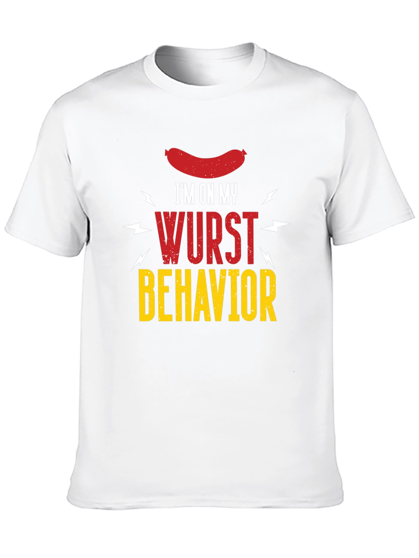 Black Wurst Behavior Graphic T-Shirt - Funny Sausage Tee view 10