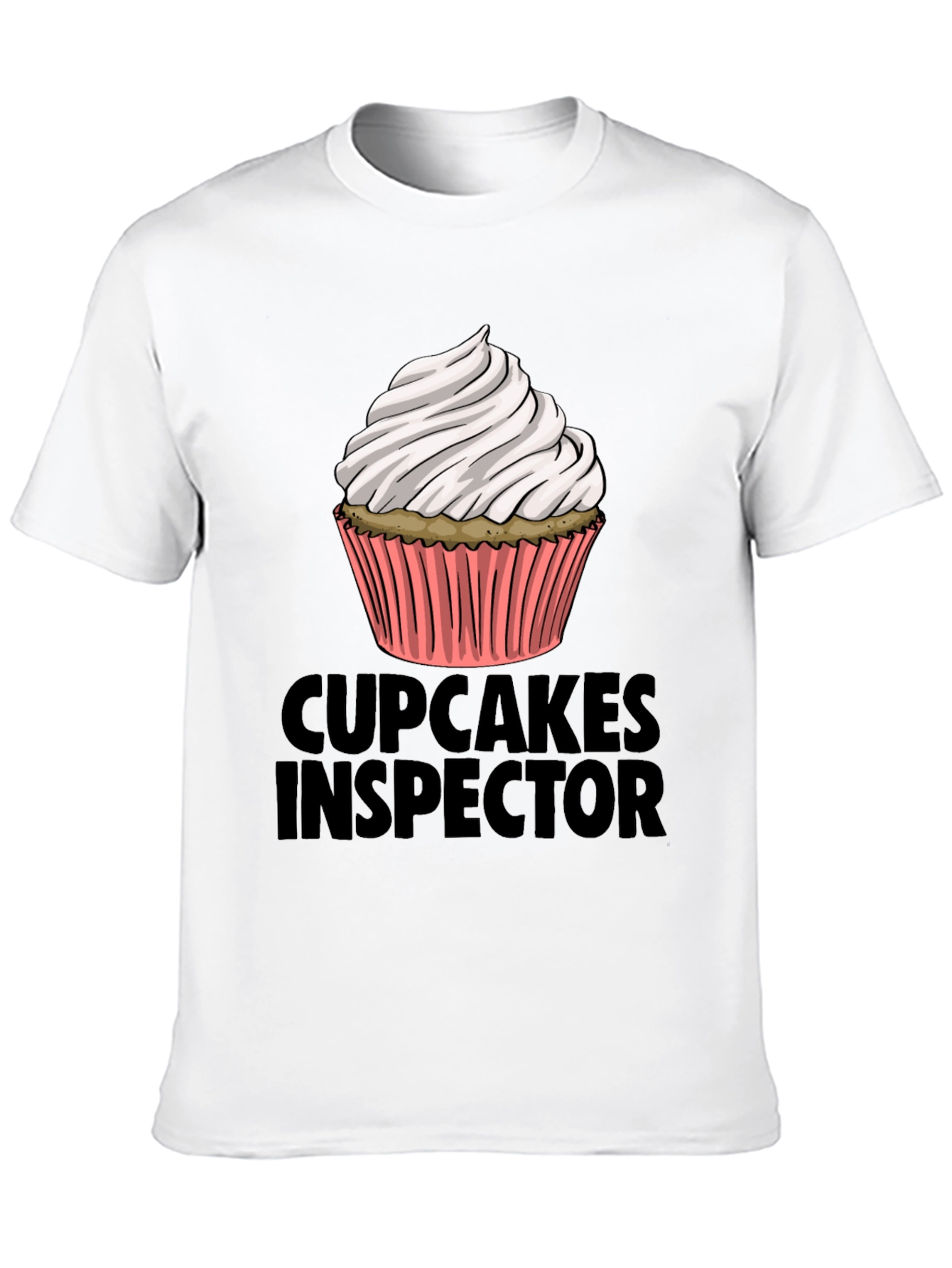 Black Cupcakes Inspector Funny Graphic T-Shirt view 10