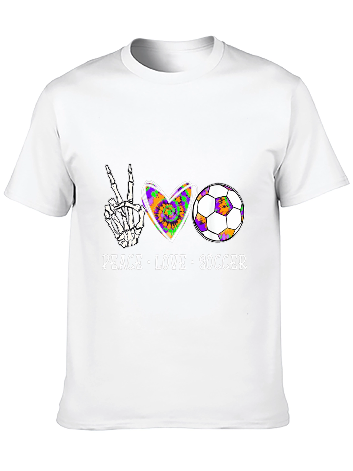 Black Peace Love Soccer T-Shirt view 10