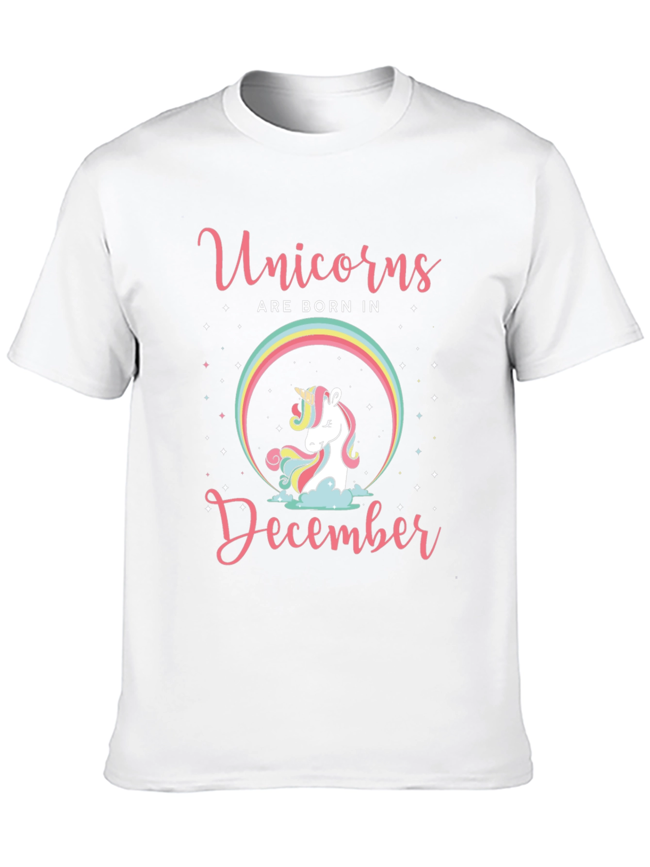 Black Unicorns Born in December T-Shirt view 10