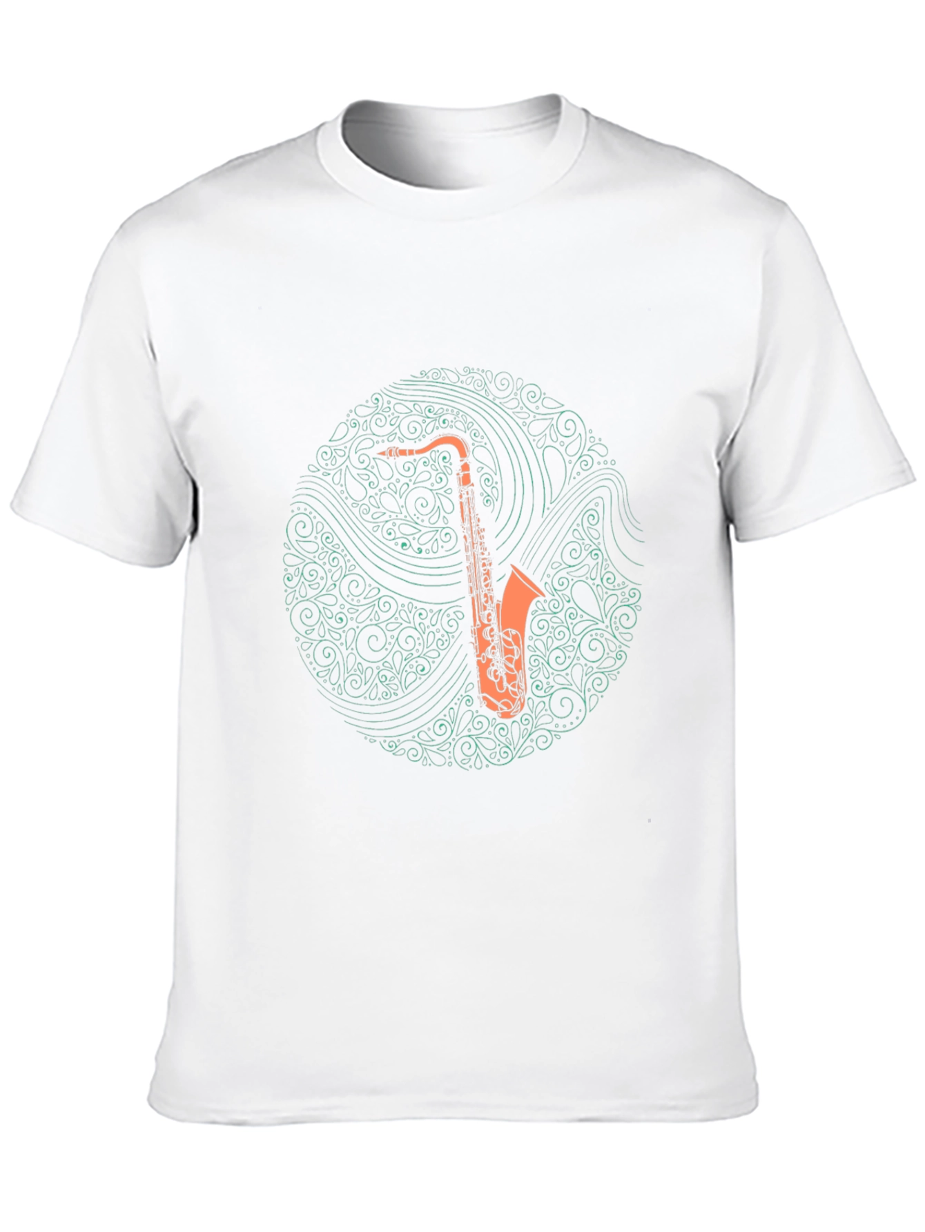 Black Saxophone Art Black T-Shirt for Music Lovers view 10