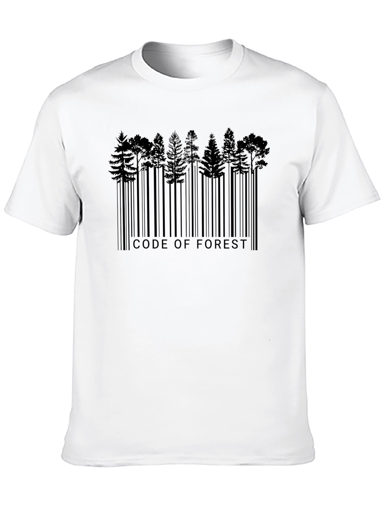 Black Code of Forest Graphic T-Shirt - Eco-Friendly Design view 10