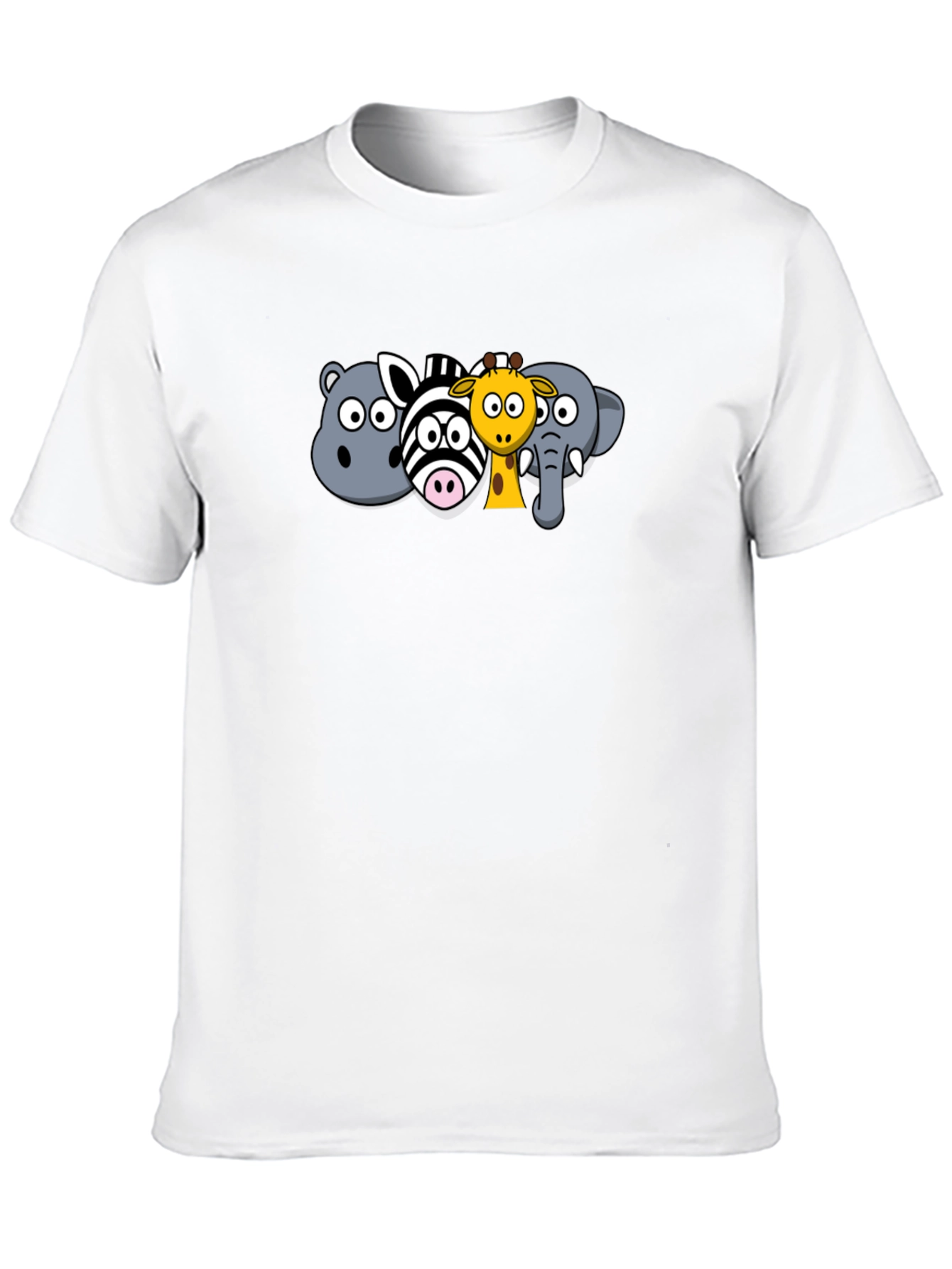Black Cartoon Animal Crew Neck T-Shirt view 10