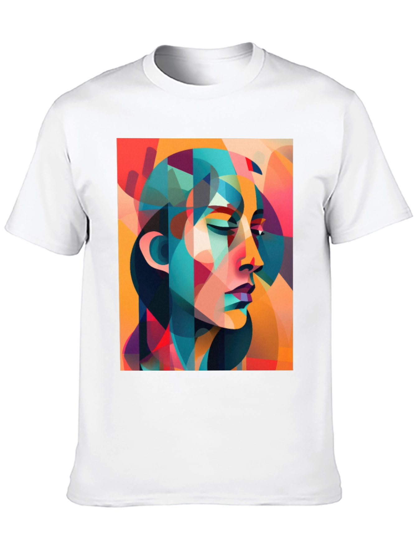 Black Abstract Woman Graphic Tee - Bold Artistic Design view 10