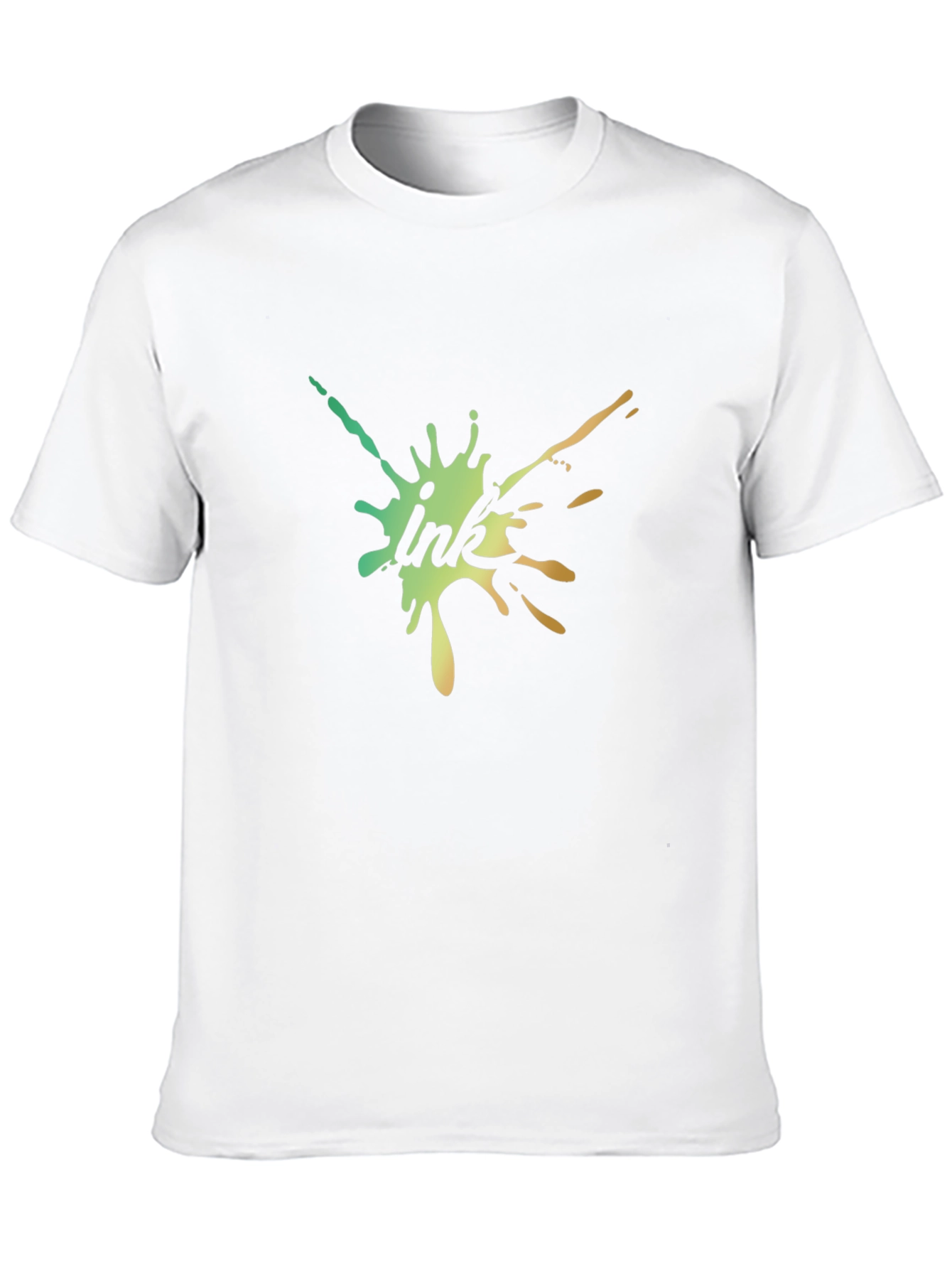 Black Ink Splash T-Shirt - Modern Artistic Design view 10