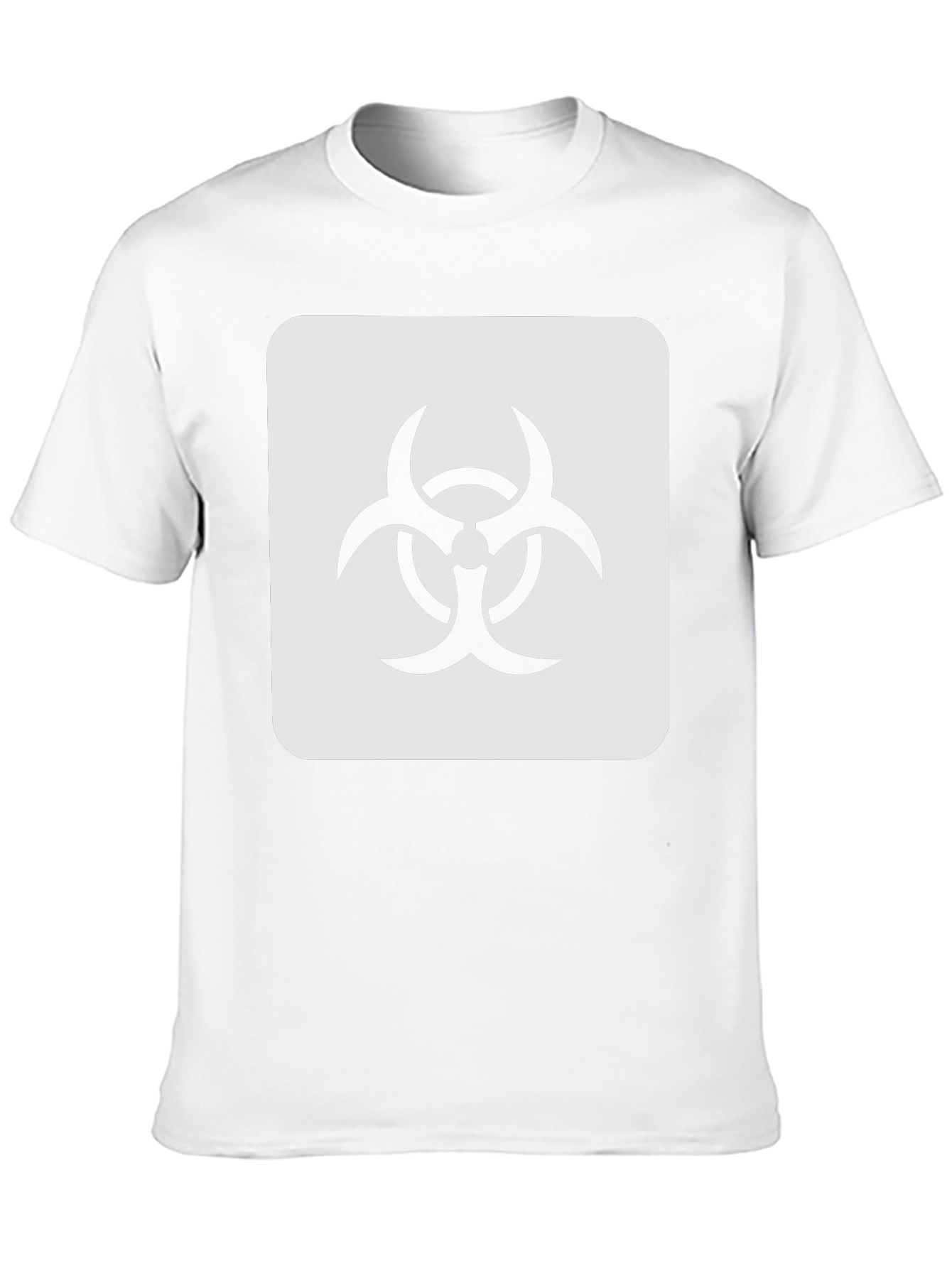Black Biohazard Symbol Graphic Tee - Black Cotton Blend T-Shirt view 10