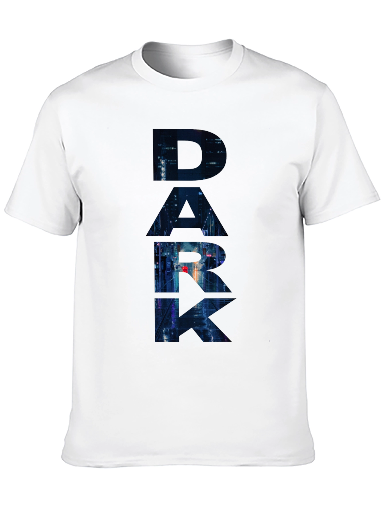 Black Dark Cityscape Graphic Black T-Shirt view 10