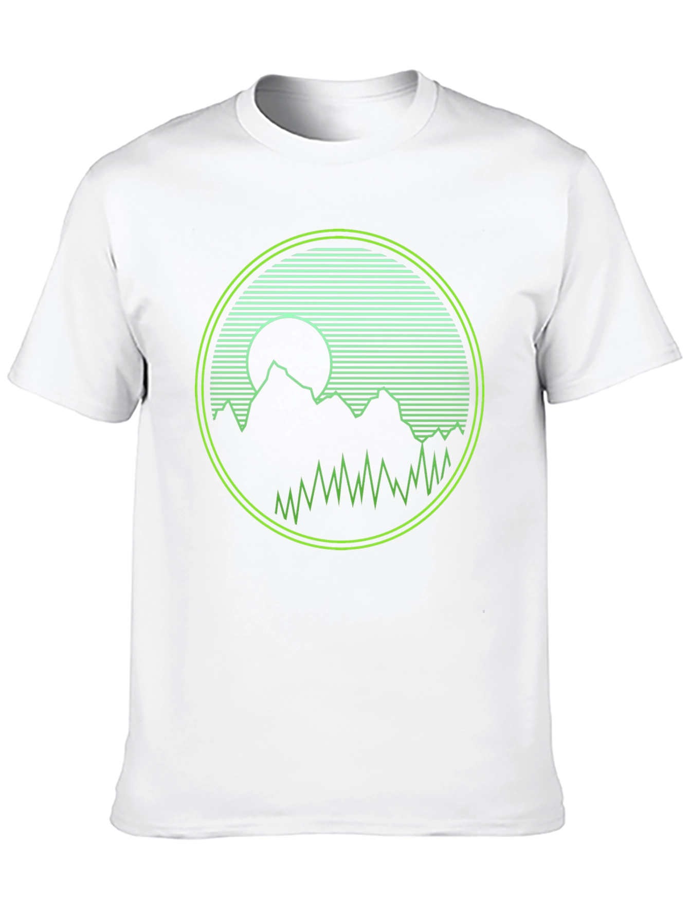 Black Neon Mountainscape Graphic Tee view 10