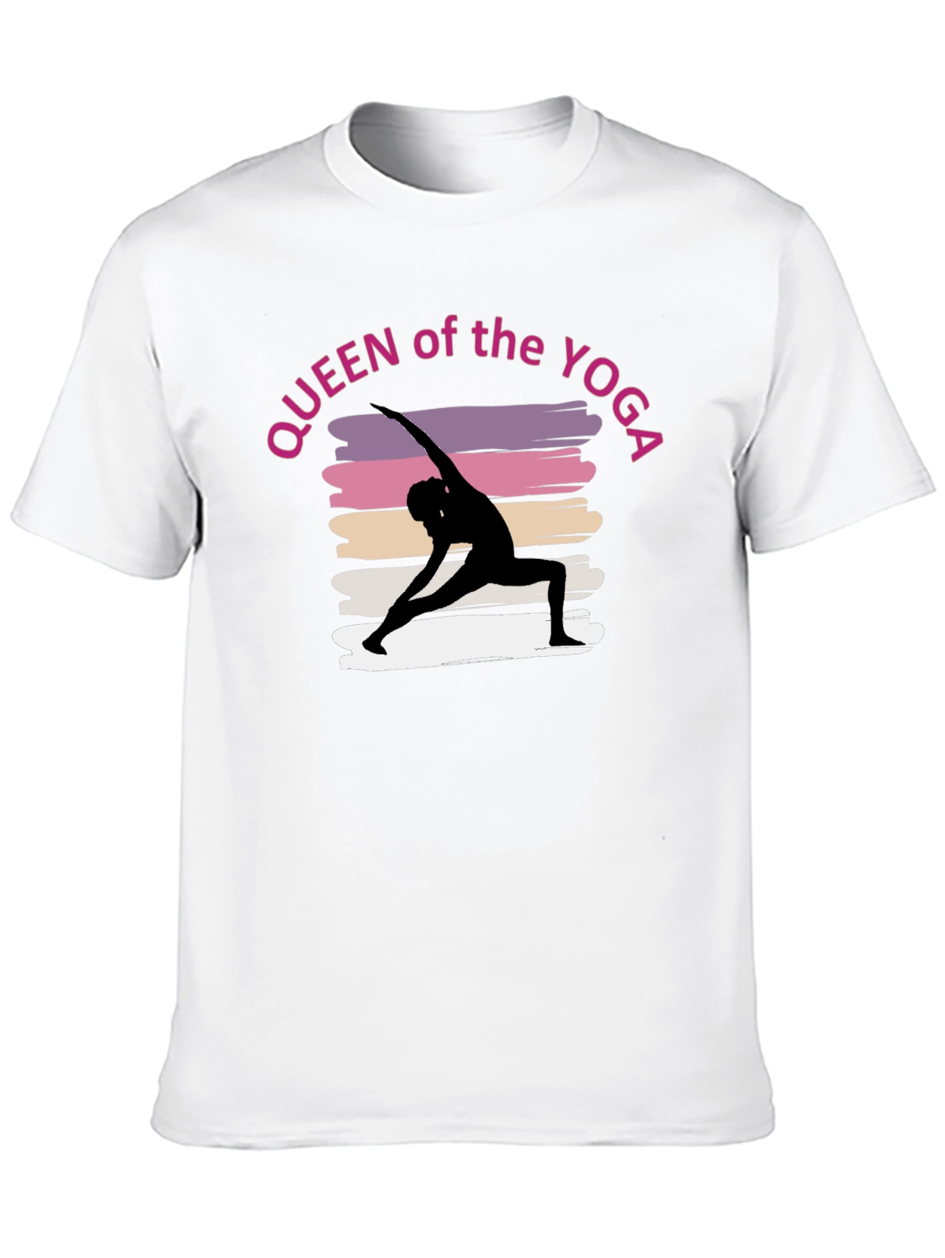 Black Queen of the Yoga Tee - Black Unisex T-Shirt view 10