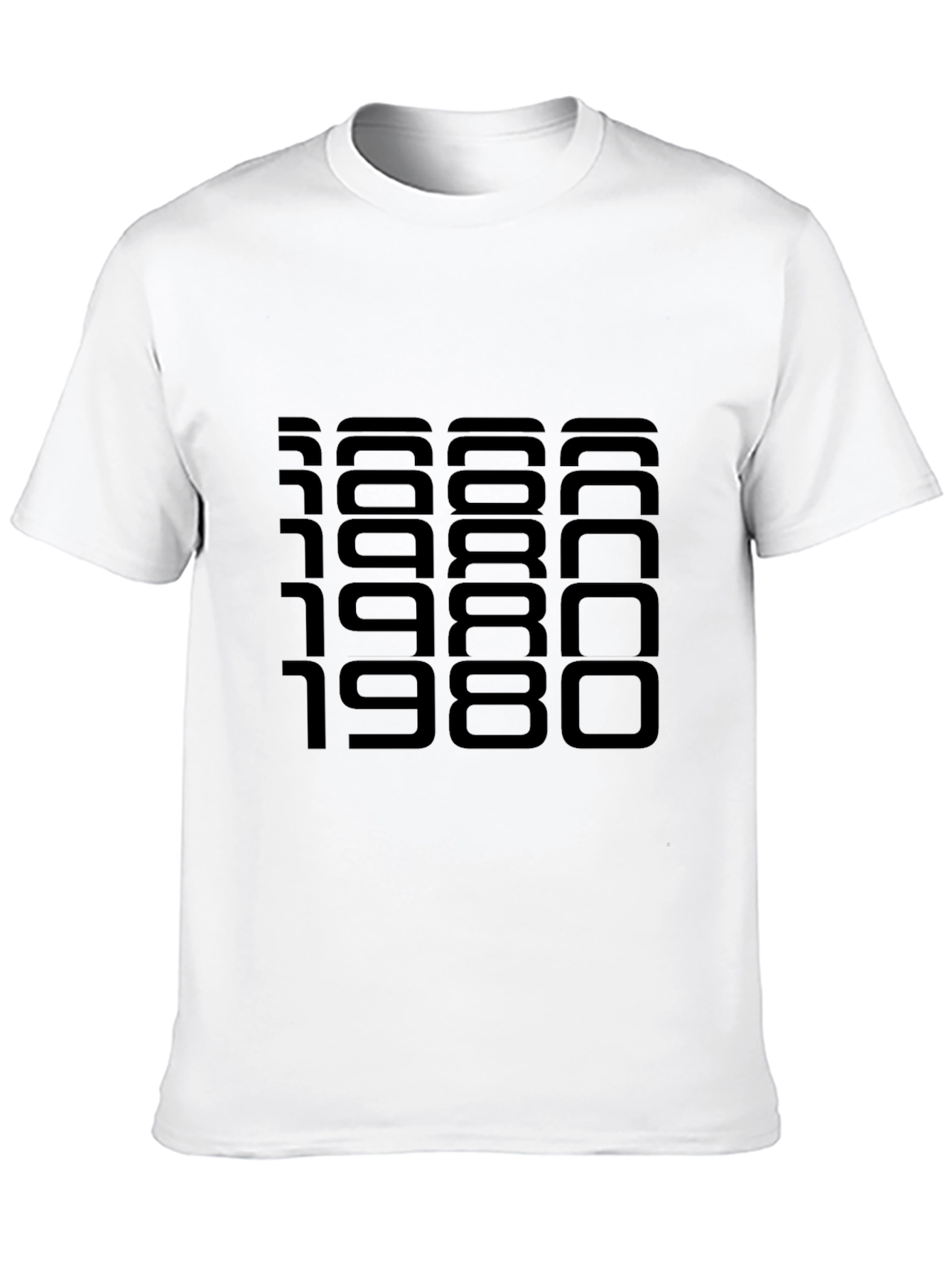 Black Vintage 1980 Graphic Black T-Shirt view 10