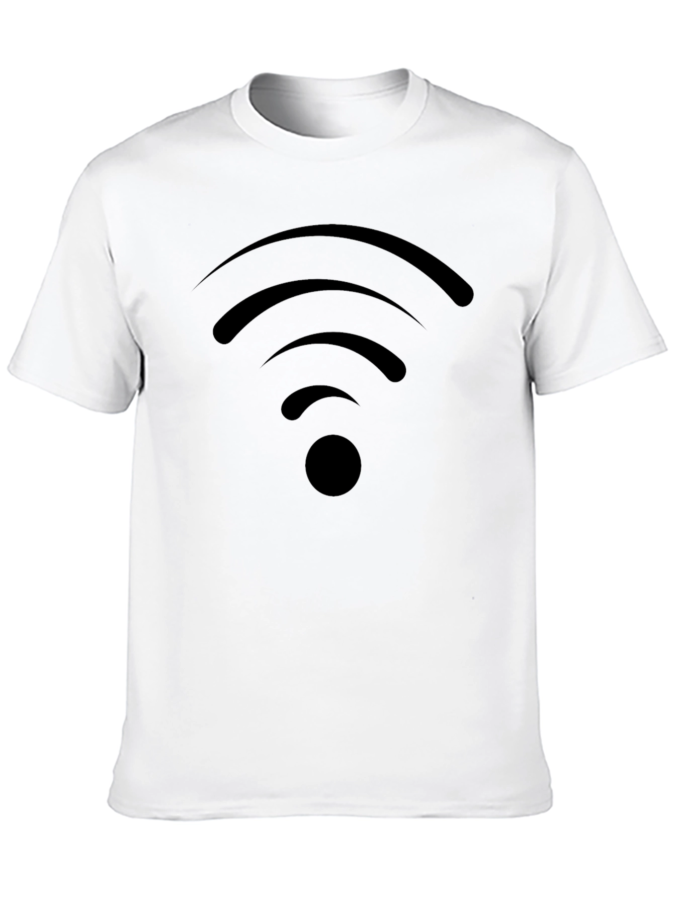 Black Wireless Icon Black T-Shirt - Stay Connected in Style view 10