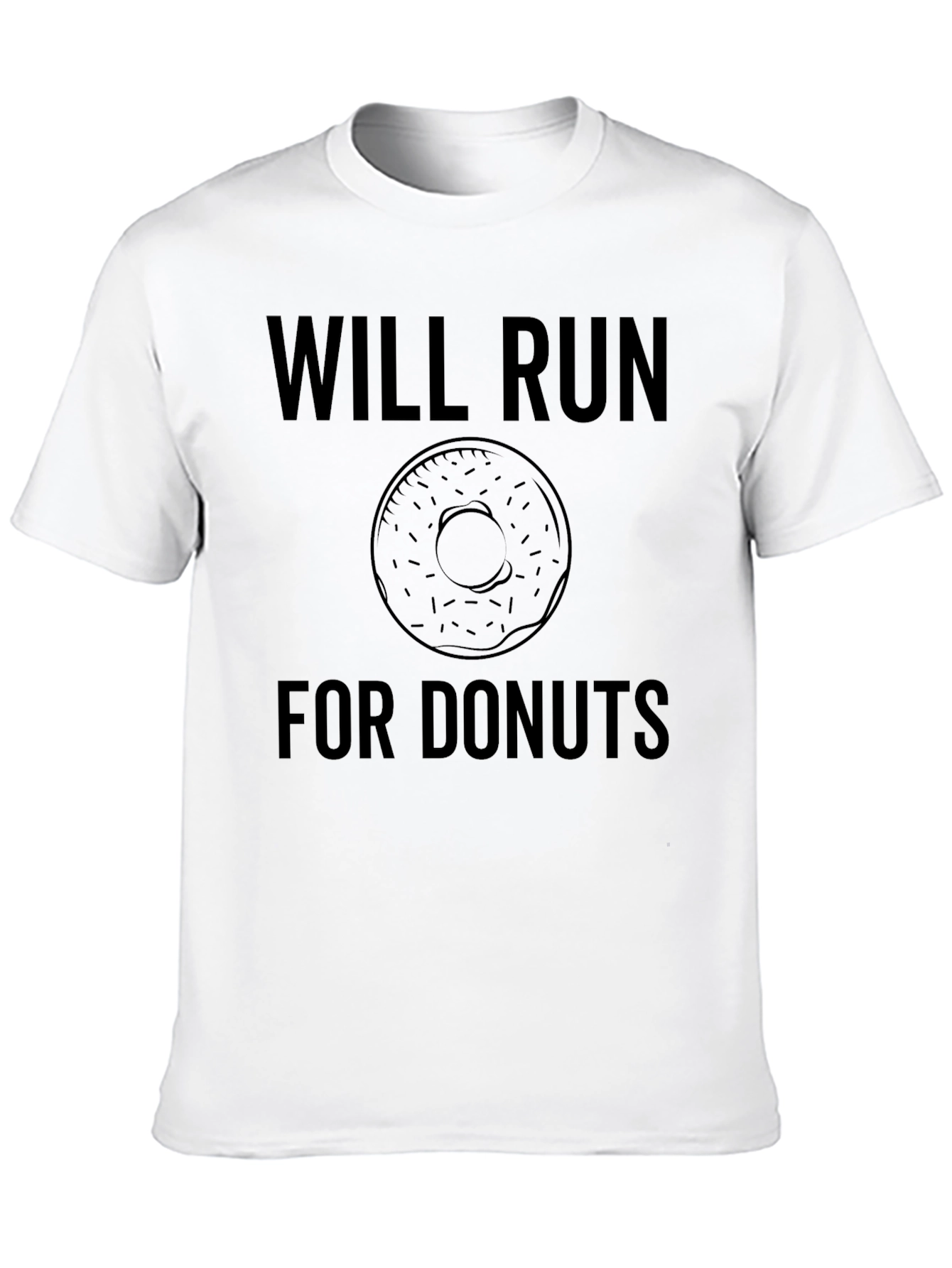 Black Will Run For Donuts Black T-Shirt view 10