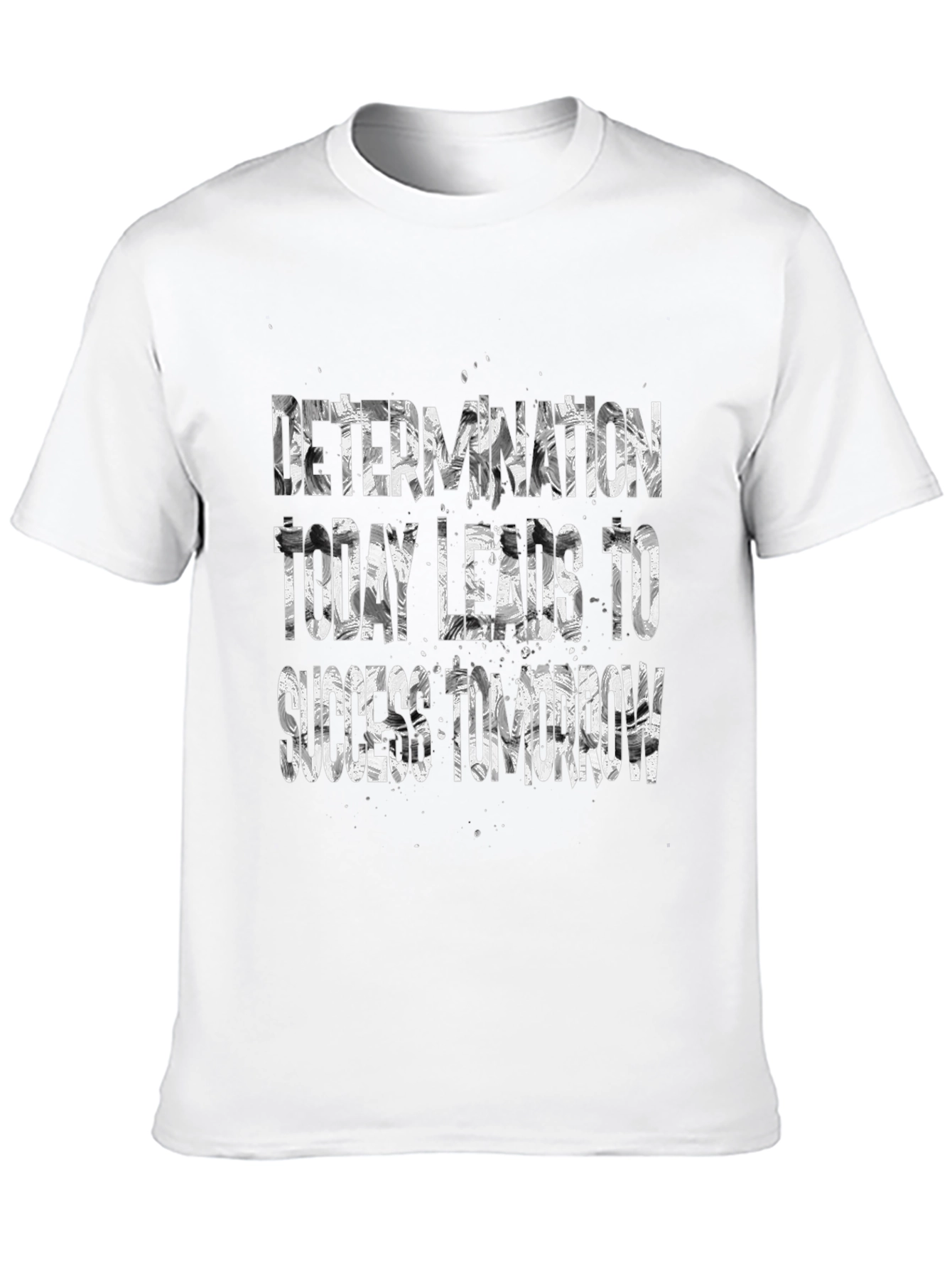 Black Motivational Black T-Shirt - Determination Leads to Success view 10