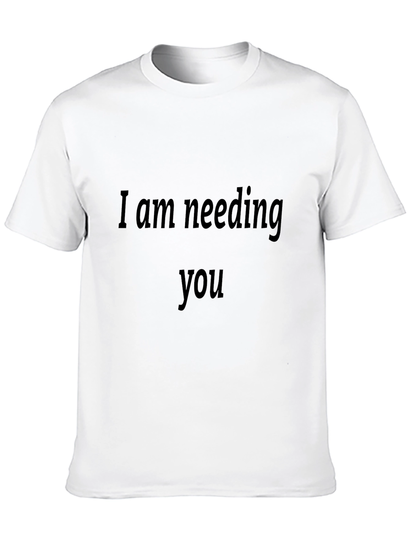 Black Expressive Black T-Shirt - I Am Needing You view 10