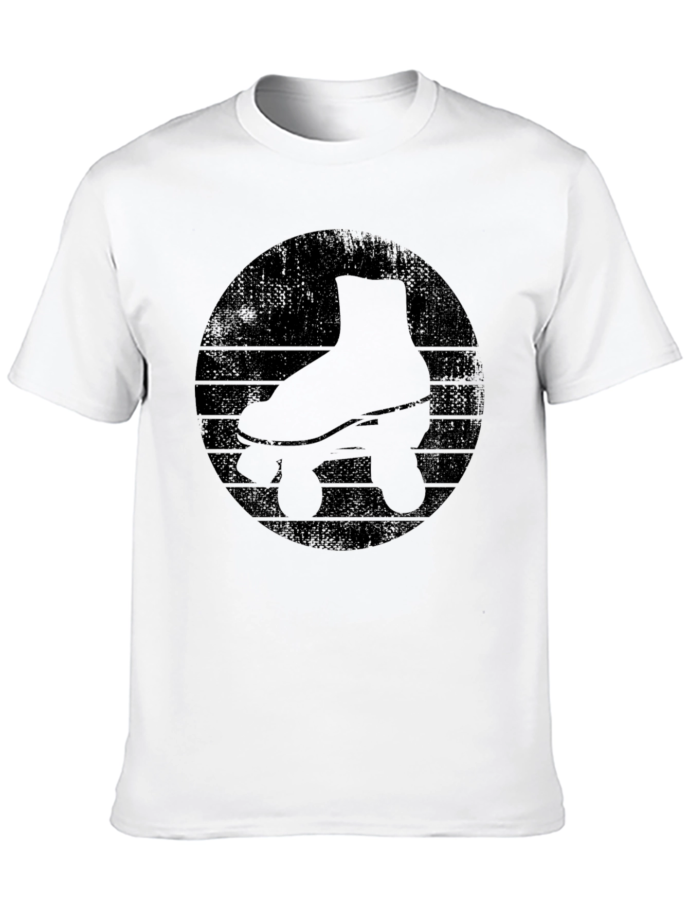 Black Retro Roller Skate Graphic Tee - Black view 10