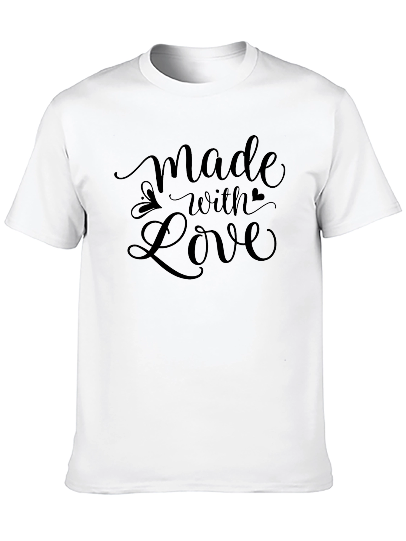 Black Made with Love Graphic Tee - Stylish Unisex T-Shirt view 10