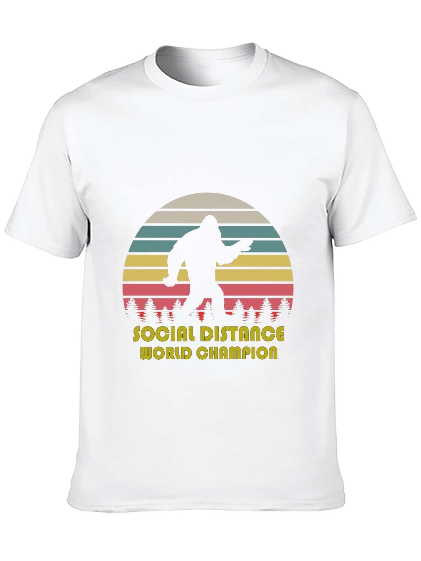 Black Social Distance World Champion T-Shirt view 10