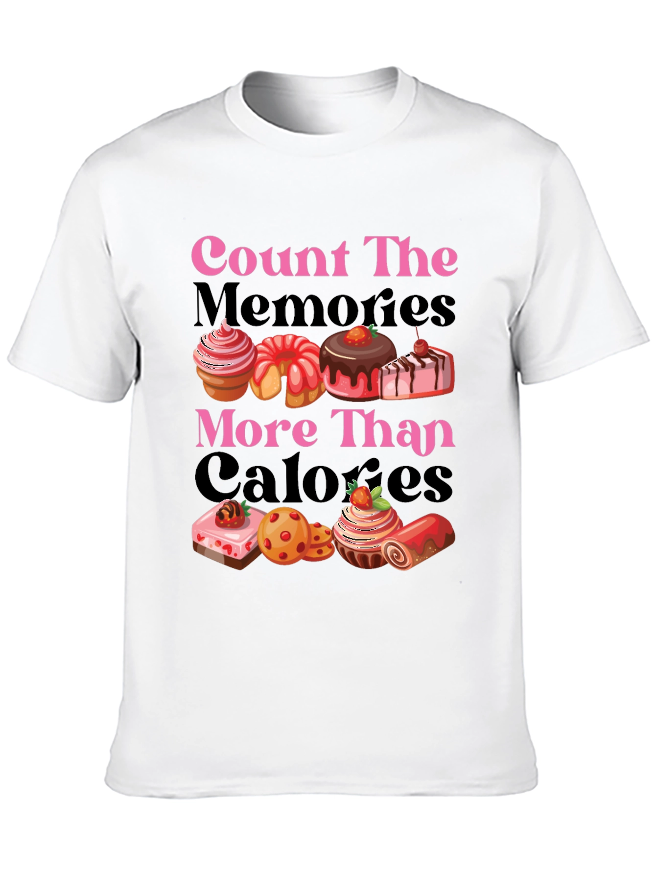 Black Count Memories Not Calories Graphic Tee view 10