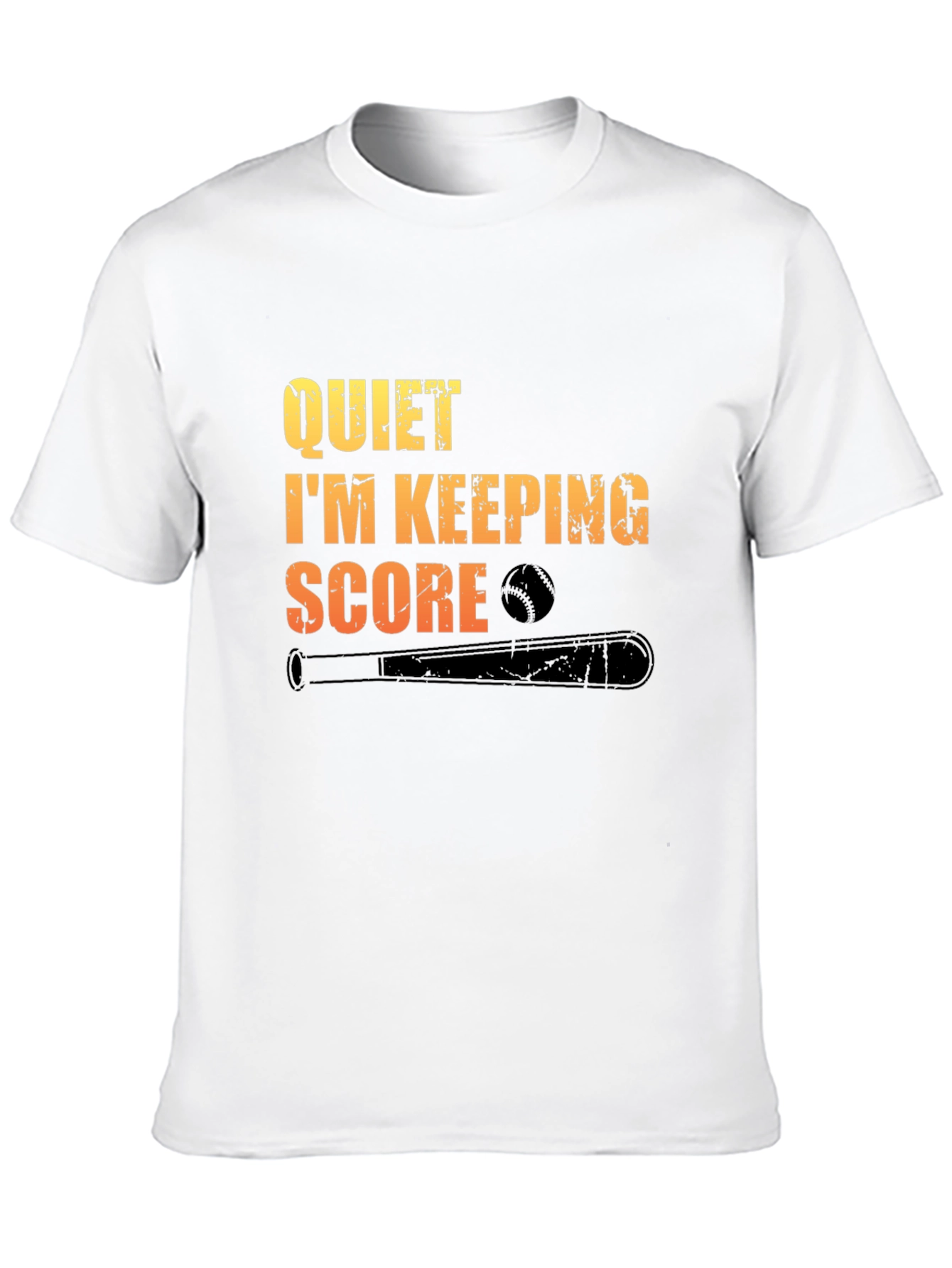 Black Quiet I'm Keeping Score Baseball T-Shirt view 10