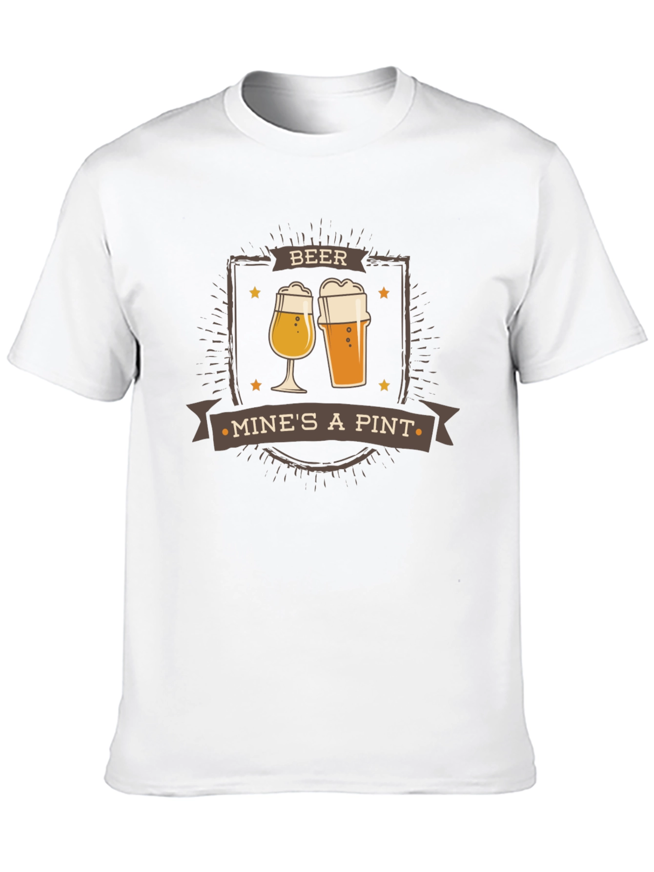 Black Beer Mine's A Pint Graphic Tee - Cool Drinking T-Shirt view 10