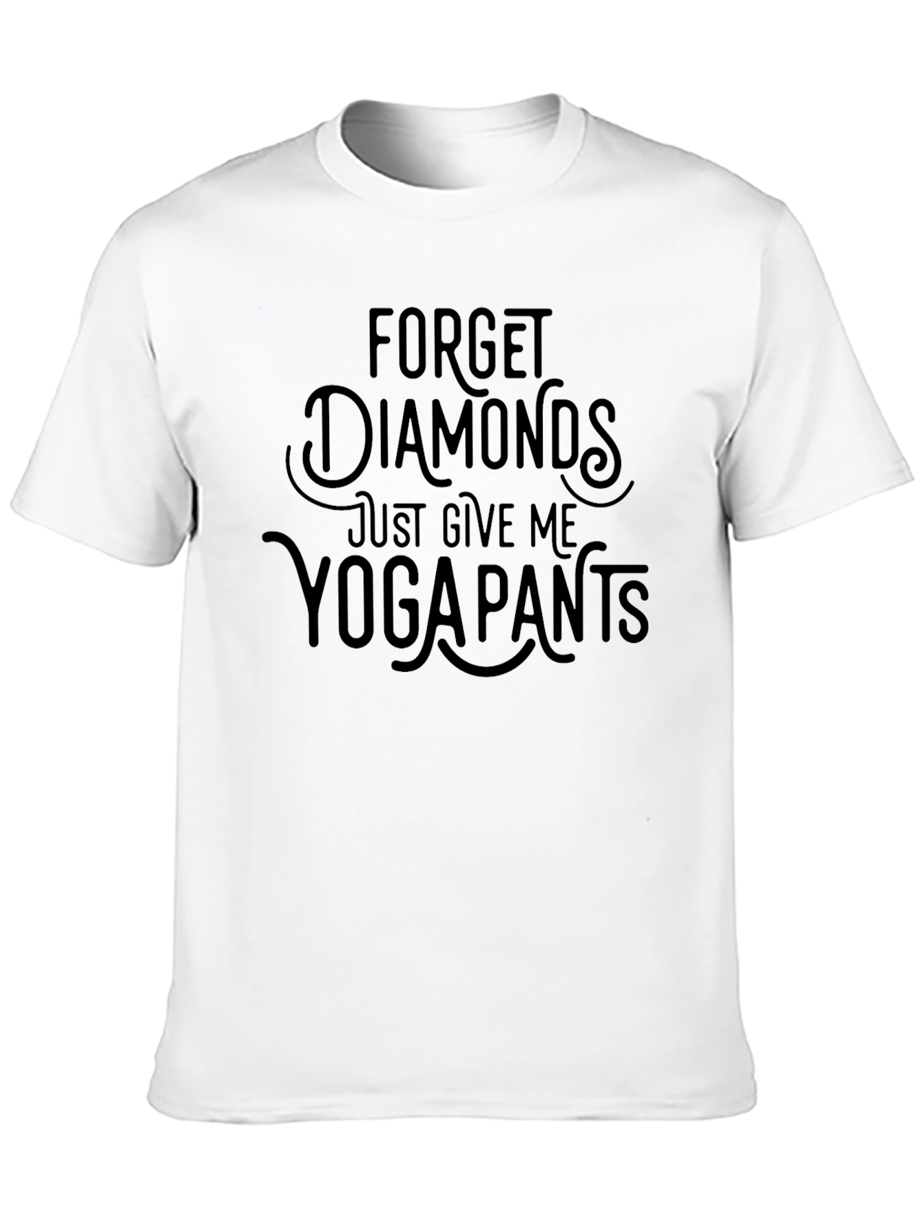 Black Funny Yoga Pants Graphic T-Shirt view 10