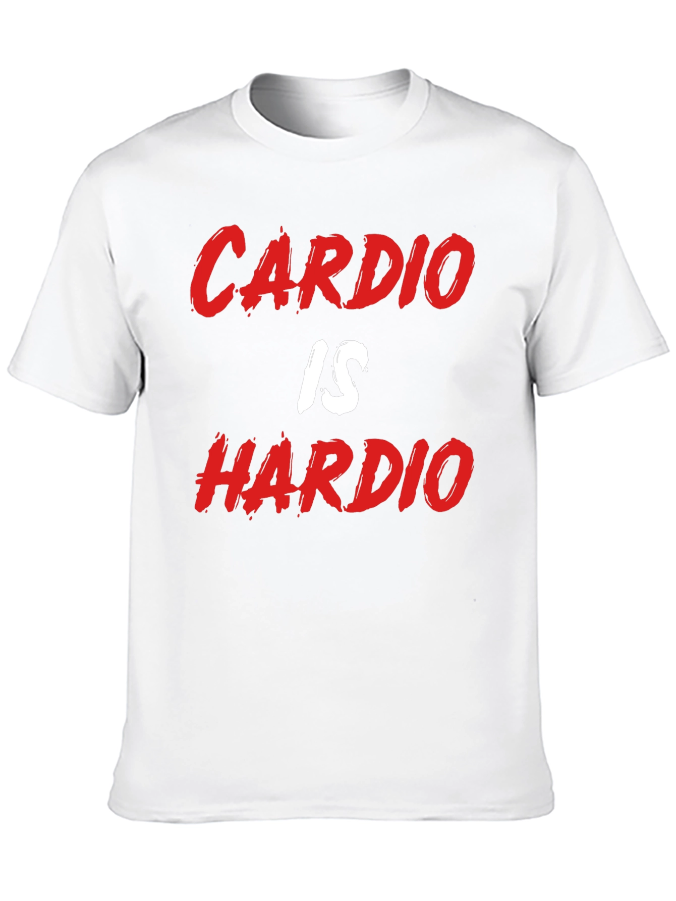 Black Cardio Is Hardio Funny Gym Workout Black T-Shirt view 10