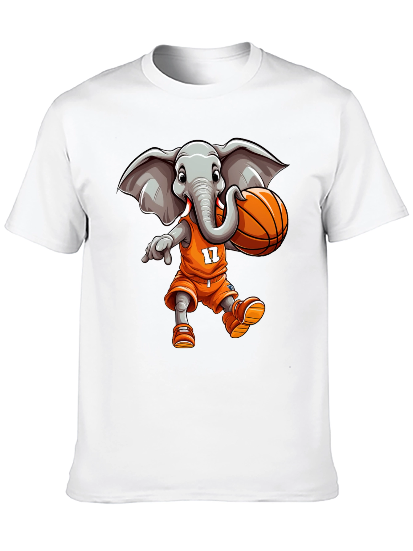 Black Elephant Basketball Player T-Shirt view 10